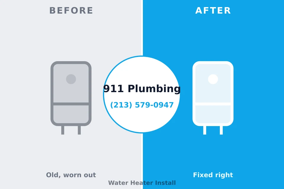 Before and after: plumbing repair Fairless Hills, PA